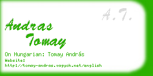 andras tomay business card